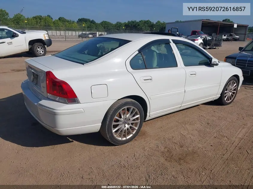 2007 Volvo S60 2.5T VIN: YV1RS592072616857 Lot: 45505122