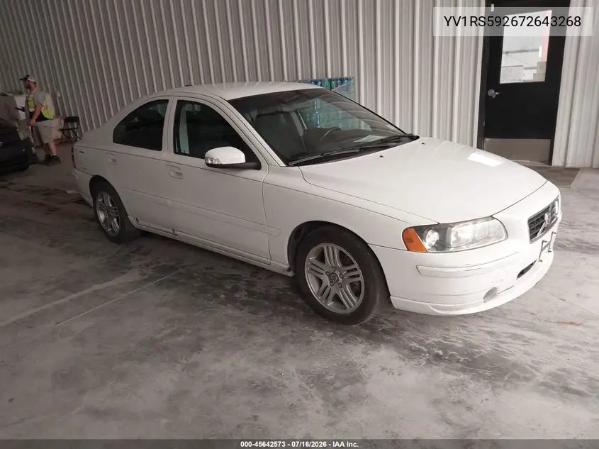 2007 Volvo S60 2.5T VIN: YV1RS592672643268 Lot: 45642573