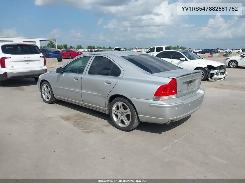 2008 Volvo S60 T5 VIN: YV1RS547882681752 Lot: 45286757