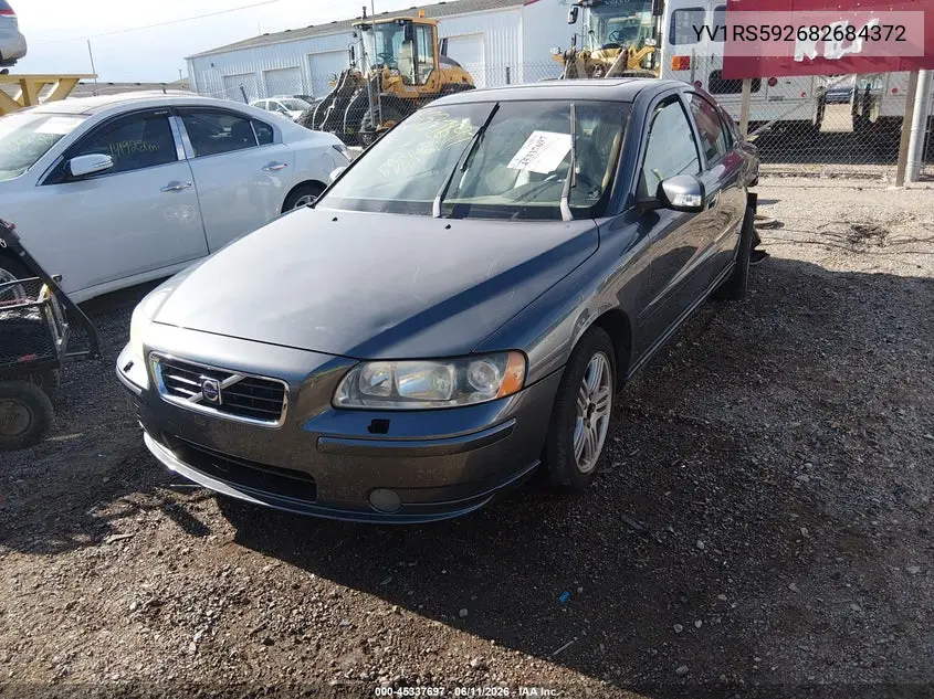 2008 Volvo S60 2.5T/2.5T W/Snrf VIN: YV1RS592682684372 Lot: 45337697