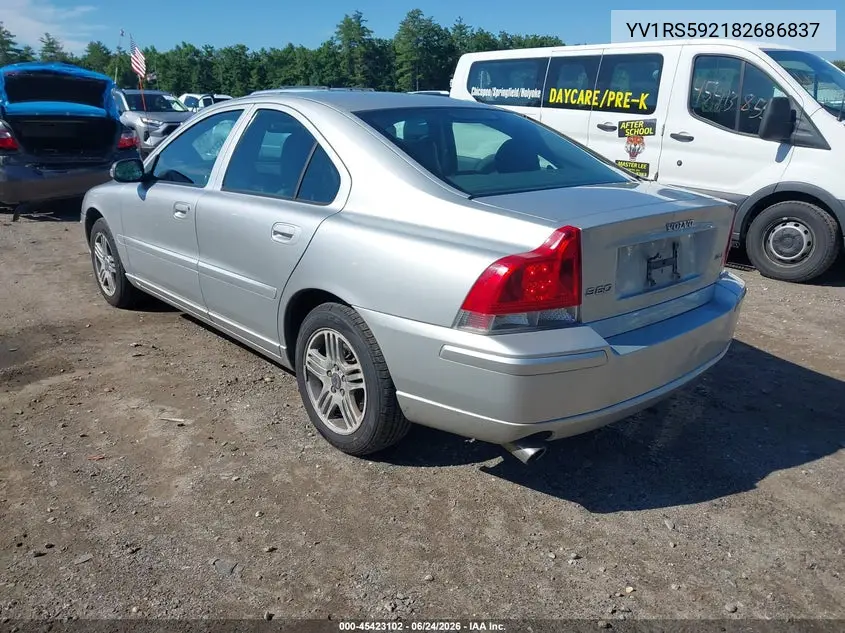 2008 Volvo S60 2.5T VIN: YV1RS592182686837 Lot: 45423102