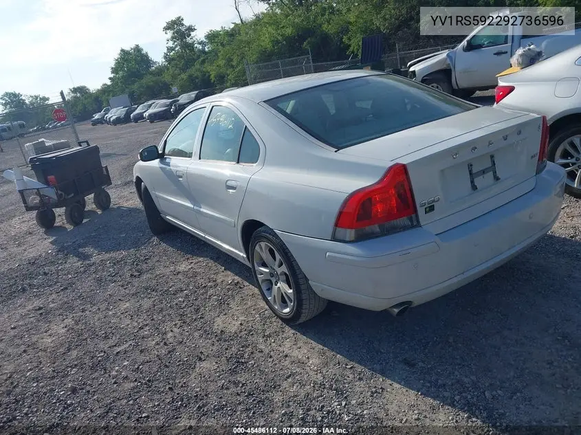 2009 Volvo S60 2.5T/2.5T Special Edition VIN: YV1RS592292736596 Lot: 45486112