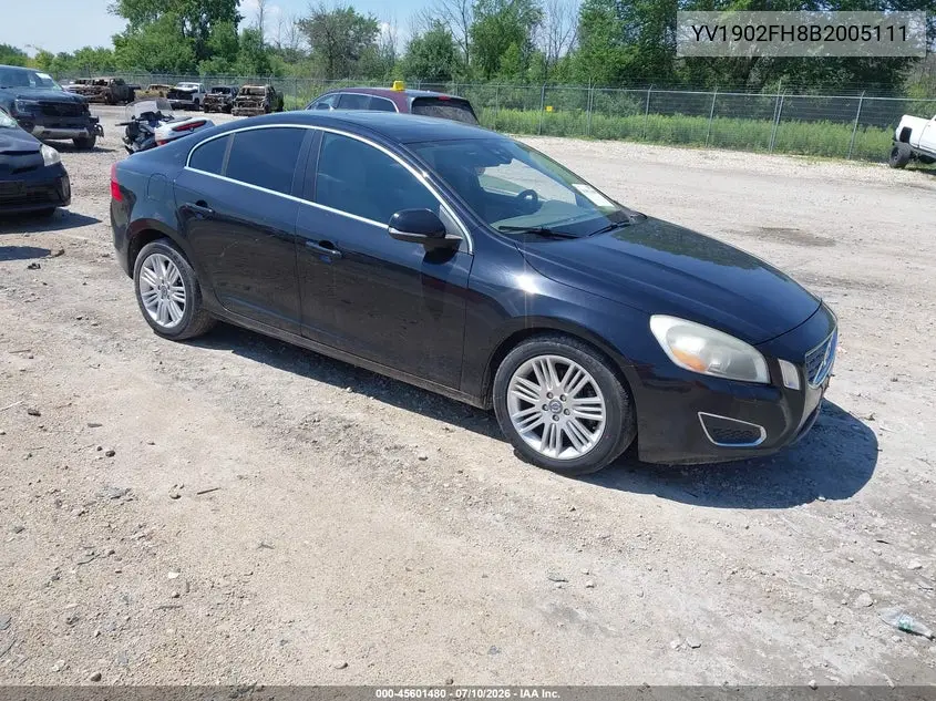 2011 Volvo S60 T6 (Retail Only)/W/Moonroof VIN: YV1902FH8B2005111 Lot: 45601480