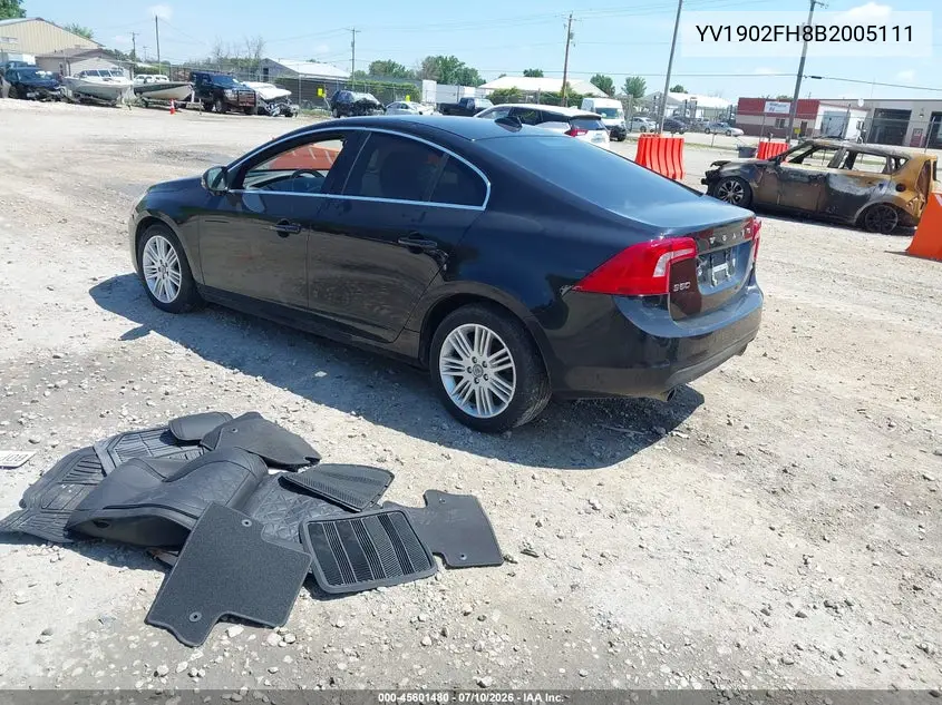 2011 Volvo S60 T6 (Retail Only)/W/Moonroof VIN: YV1902FH8B2005111 Lot: 45601480