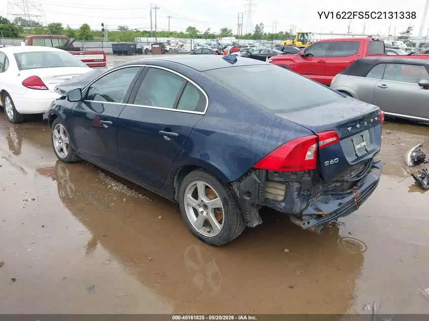YV1622FS5C2131338 2012 Volvo S60 T5