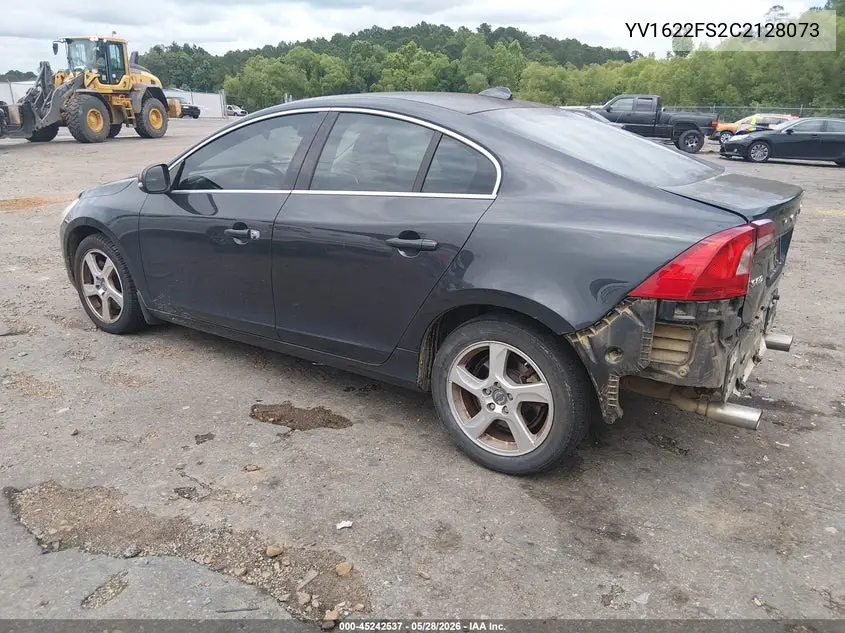 2012 Volvo S60 T5 VIN: YV1622FS2C2128073 Lot: 45242537