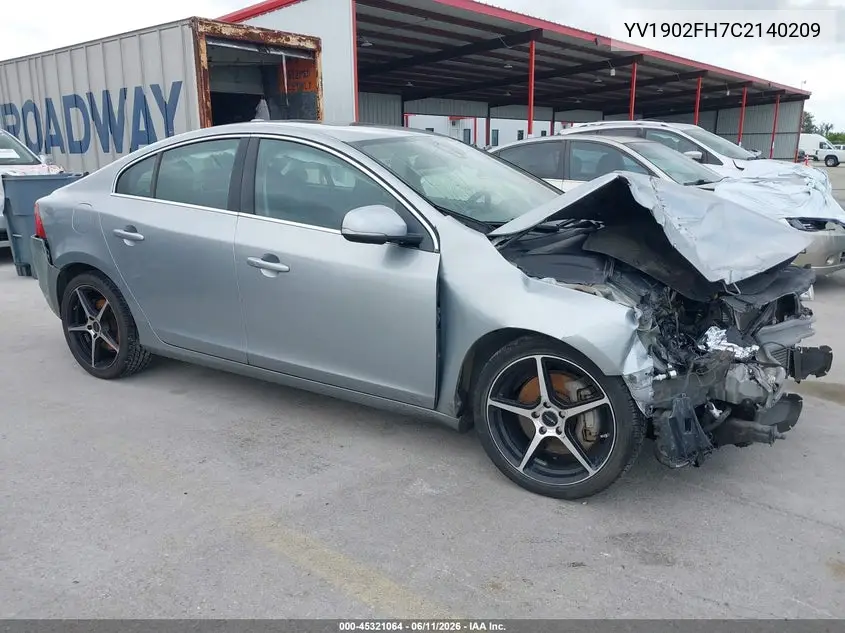 2012 Volvo S60 T6 VIN: YV1902FH7C2140209 Lot: 45321064