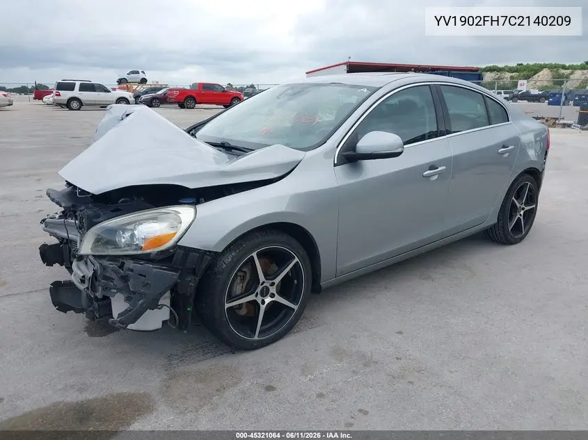 2012 Volvo S60 T6 VIN: YV1902FH7C2140209 Lot: 45321064