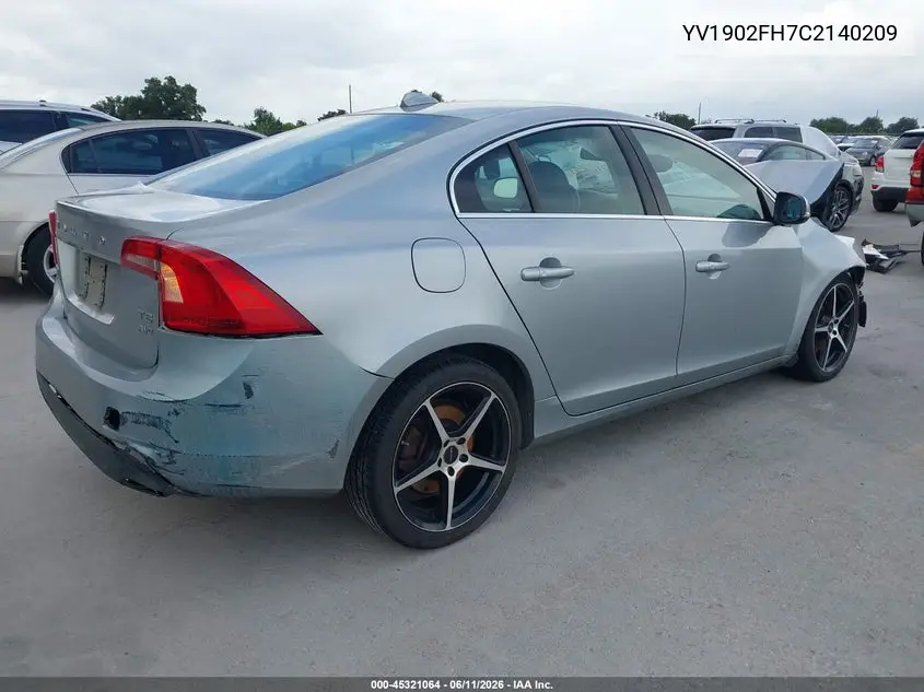 2012 Volvo S60 T6 VIN: YV1902FH7C2140209 Lot: 45321064