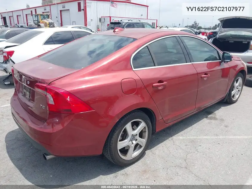 2012 Volvo S60 T5 VIN: YV1622FS7C2107977 Lot: 45435642