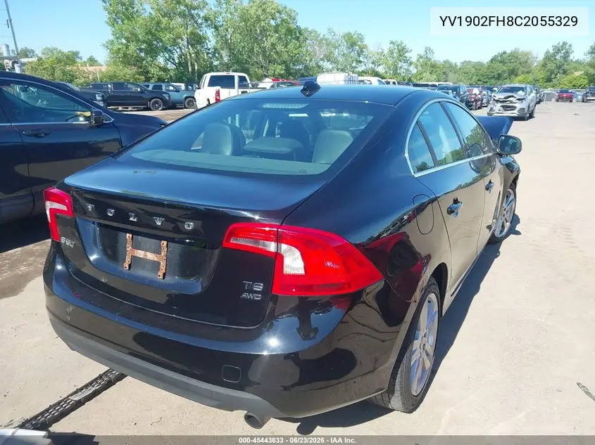 2012 Volvo S60 T6 VIN: YV1902FH8C2055329 Lot: 45443633