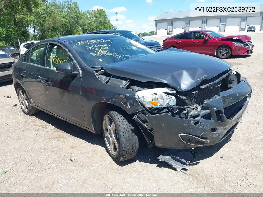 2012 Volvo S60 T5 VIN: YV1622FSXC2039772 Lot: 45458524