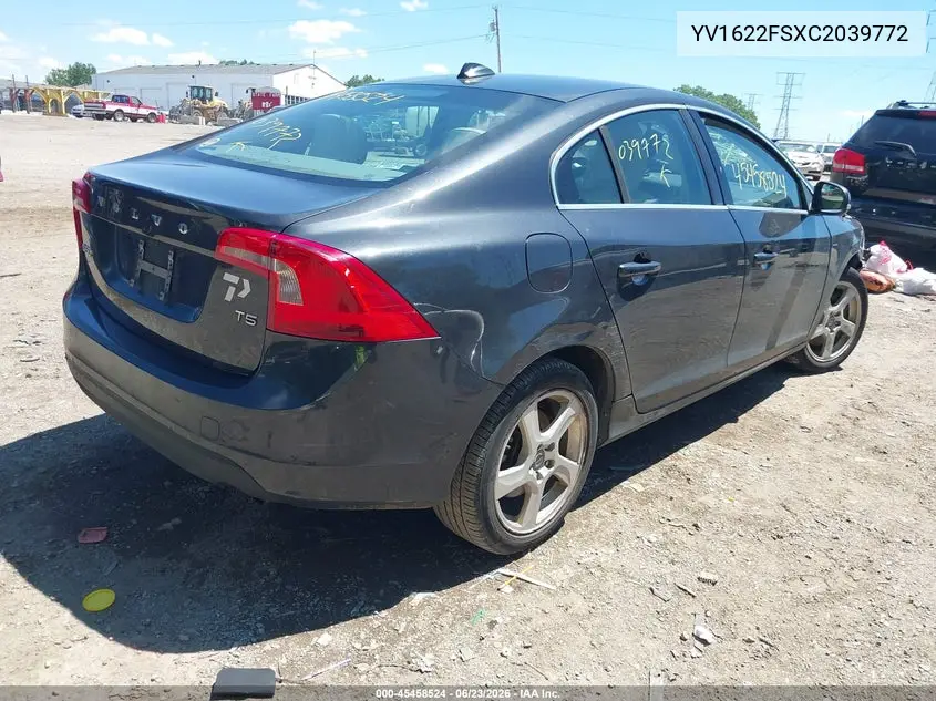 2012 Volvo S60 T5 VIN: YV1622FSXC2039772 Lot: 45458524