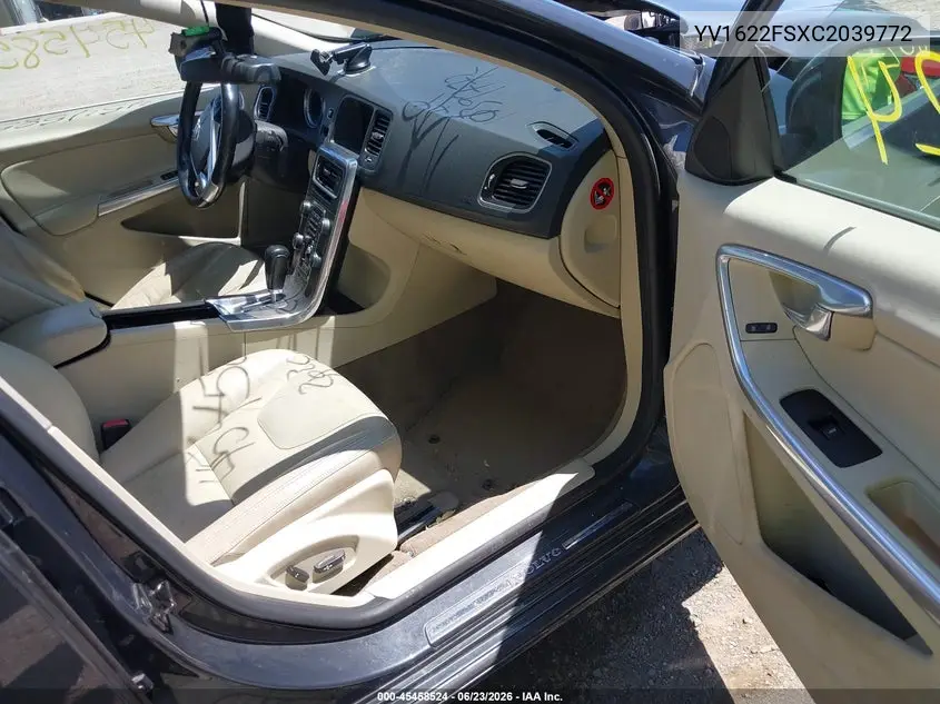 2012 Volvo S60 T5 VIN: YV1622FSXC2039772 Lot: 45458524