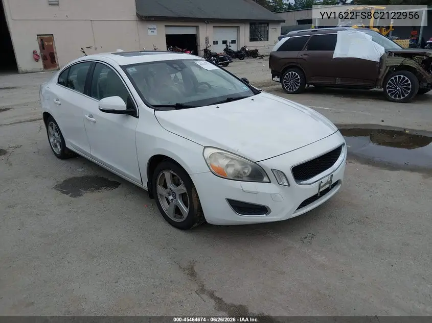 2012 Volvo S60 T5/T5 W/Moonroof VIN: YV1622FS8C2122956 Lot: 45464674
