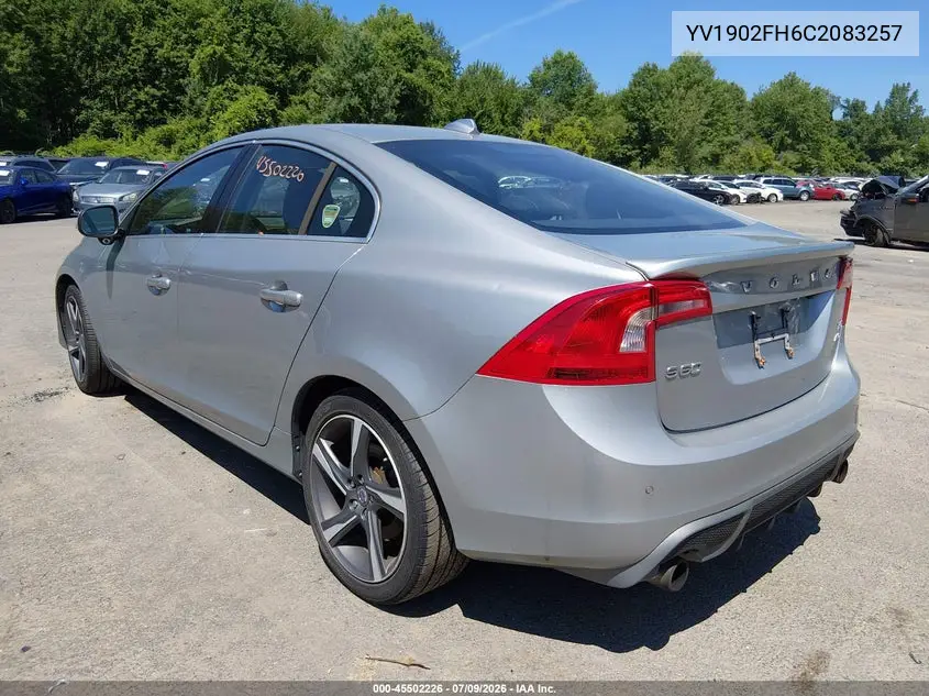 2012 Volvo S60 T6 VIN: YV1902FH6C2083257 Lot: 45502226