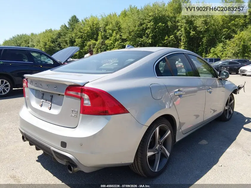 2012 Volvo S60 T6 VIN: YV1902FH6C2083257 Lot: 45502226