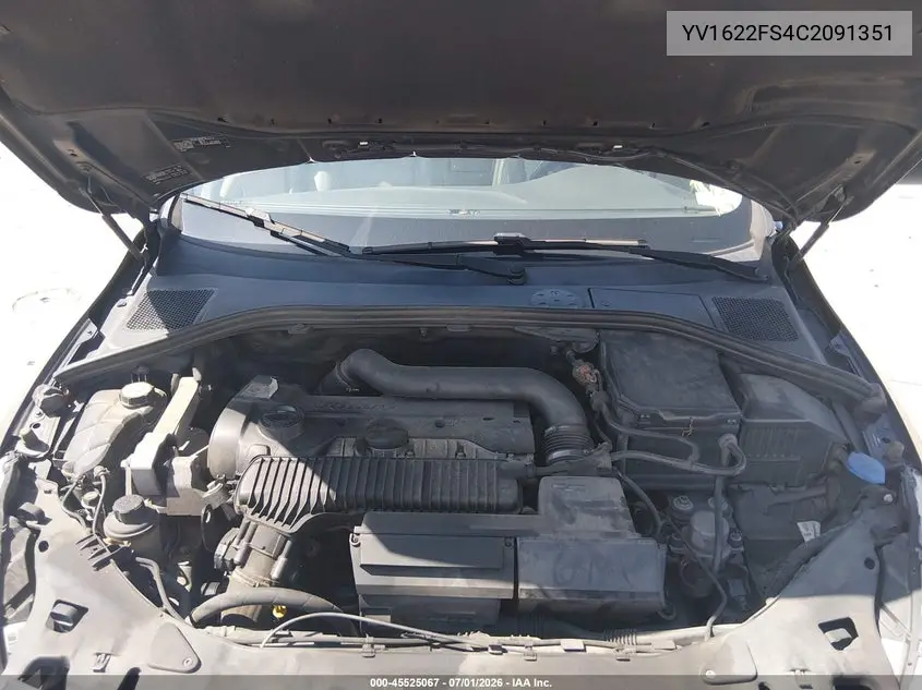2012 Volvo S60 T5/T5 W/Moonroof VIN: YV1622FS4C2091351 Lot: 45525067
