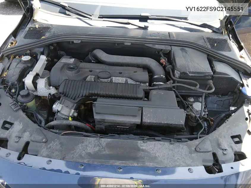 2012 Volvo S60 T5/T5 W/Moonroof VIN: YV1622FS9C2145551 Lot: 45561214