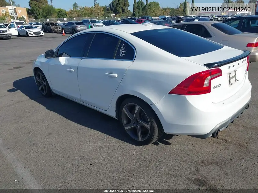 2012 Volvo S60 T6 VIN: YV1902FH3C2104260 Lot: 45577826