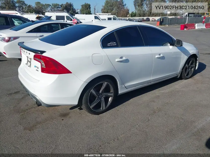 2012 Volvo S60 T6 VIN: YV1902FH3C2104260 Lot: 45577826