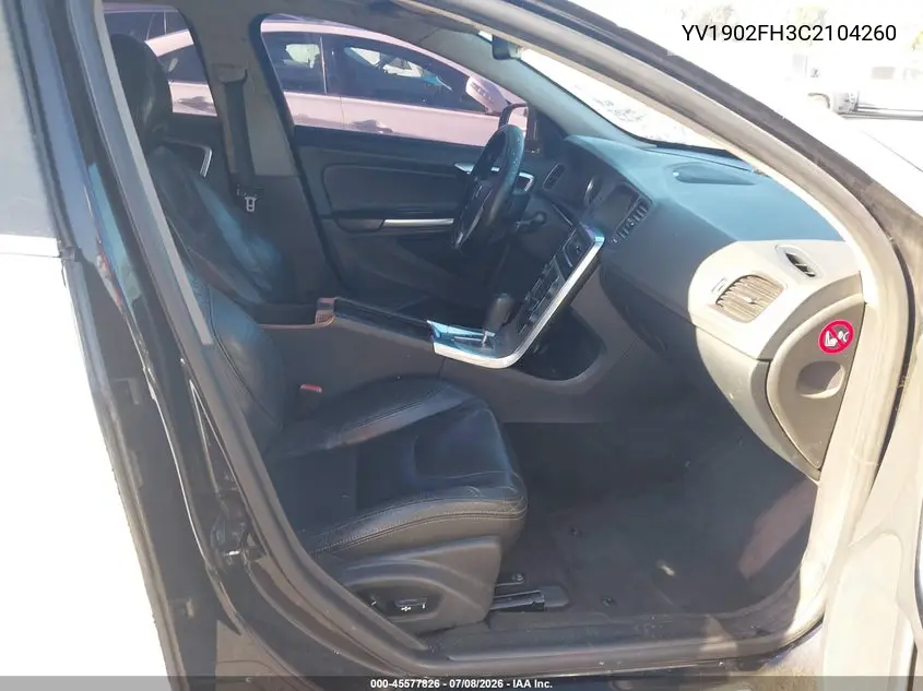 2012 Volvo S60 T6 VIN: YV1902FH3C2104260 Lot: 45577826