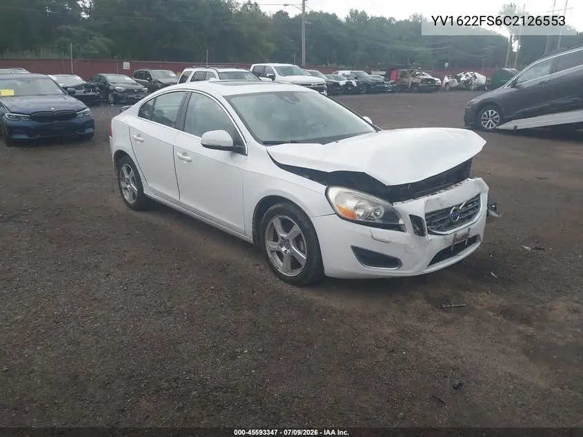2012 Volvo S60 T5/T5 W/Moonroof VIN: YV1622FS6C2126553 Lot: 45593347