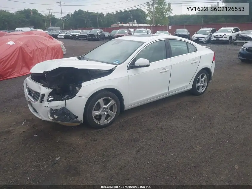 2012 Volvo S60 T5/T5 W/Moonroof VIN: YV1622FS6C2126553 Lot: 45593347