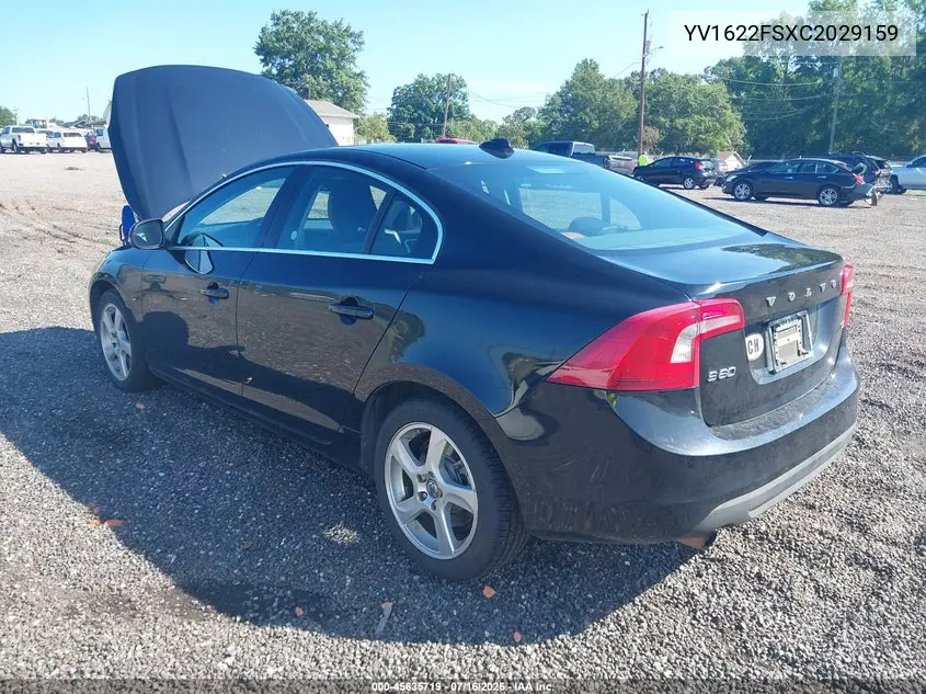 2012 Volvo S60 T5 VIN: YV1622FSXC2029159 Lot: 45635719