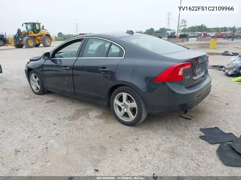 2012 Volvo S60 T5/T5 W/Moonroof VIN: YV1622FS1C2109966 Lot: 45656580