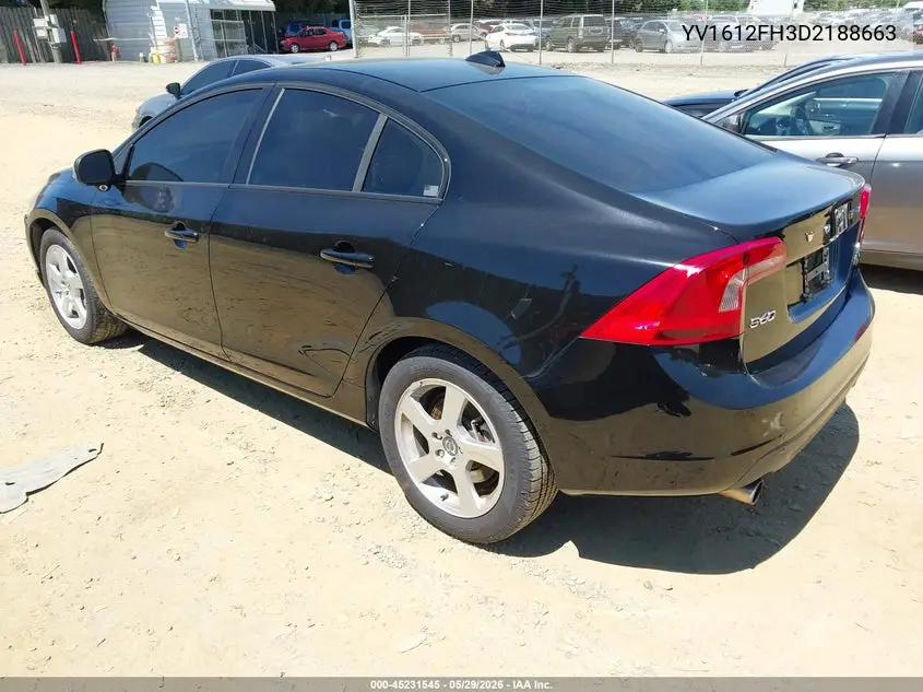 2013 Volvo S60 T5/T5 Platinum/T5 Premier/T5 Premier Plus VIN: YV1612FH3D2188663 Lot: 45231545
