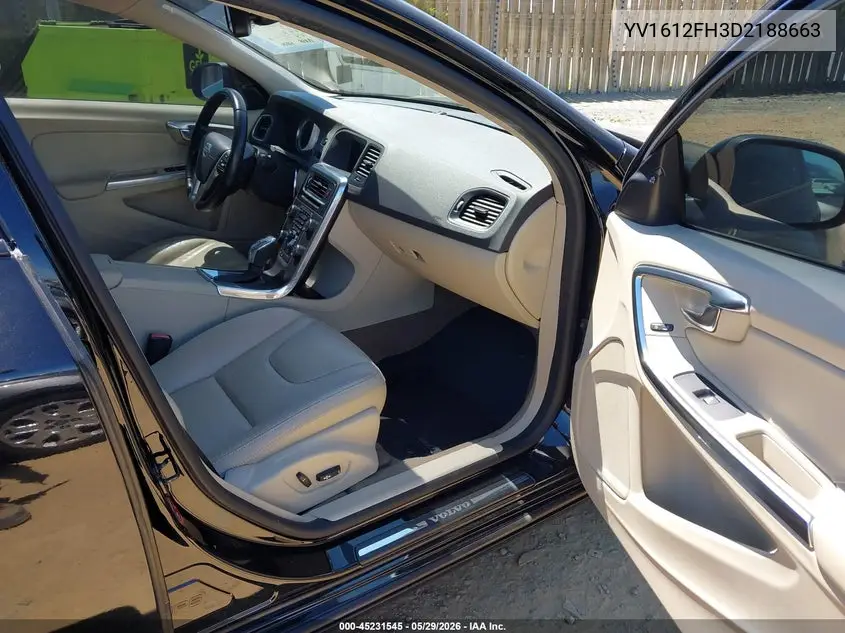 2013 Volvo S60 T5/T5 Platinum/T5 Premier/T5 Premier Plus VIN: YV1612FH3D2188663 Lot: 45231545