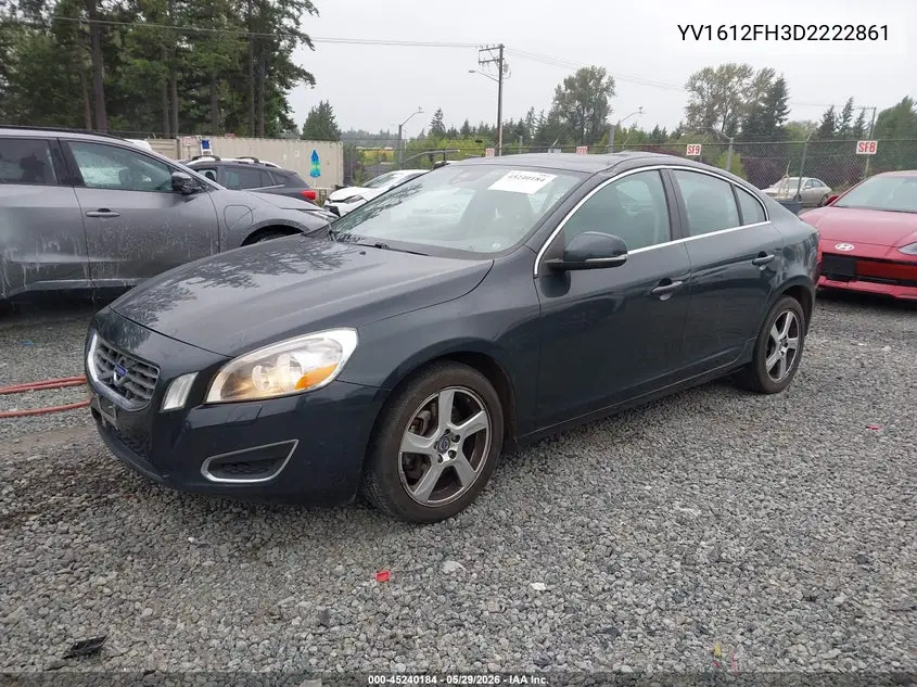 2013 Volvo S60 T5 VIN: YV1612FH3D2222861 Lot: 45240184