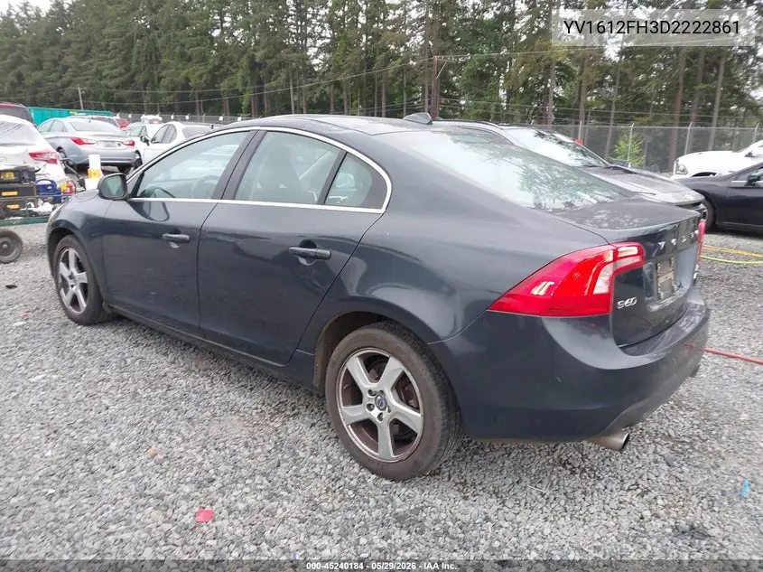 2013 Volvo S60 T5 VIN: YV1612FH3D2222861 Lot: 45240184