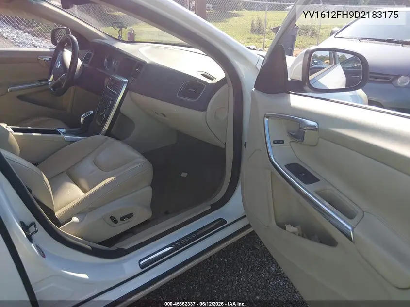2013 Volvo S60 T5 VIN: YV1612FH9D2183175 Lot: 45362337