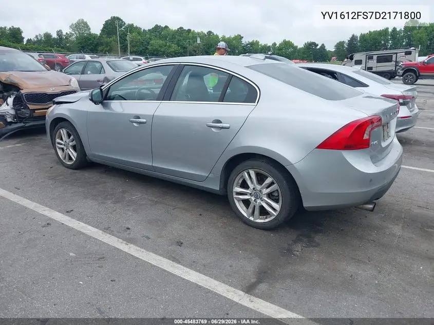 2013 Volvo S60 T5/T5 Platinum/T5 Premier/T5 Premier Plus VIN: YV1612FS7D2171800 Lot: 45483769