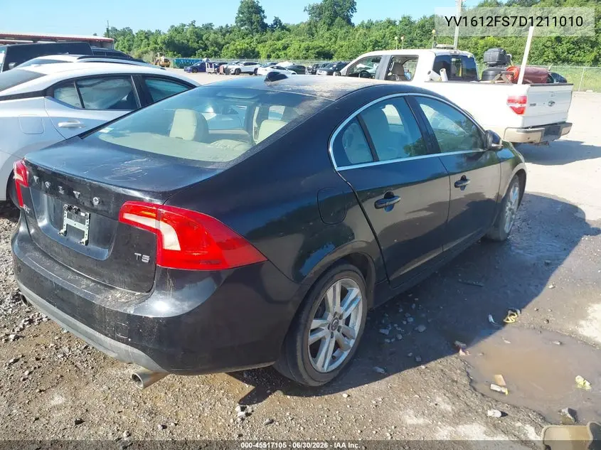 2013 Volvo S60 T5 VIN: YV1612FS7D1211010 Lot: 45517105