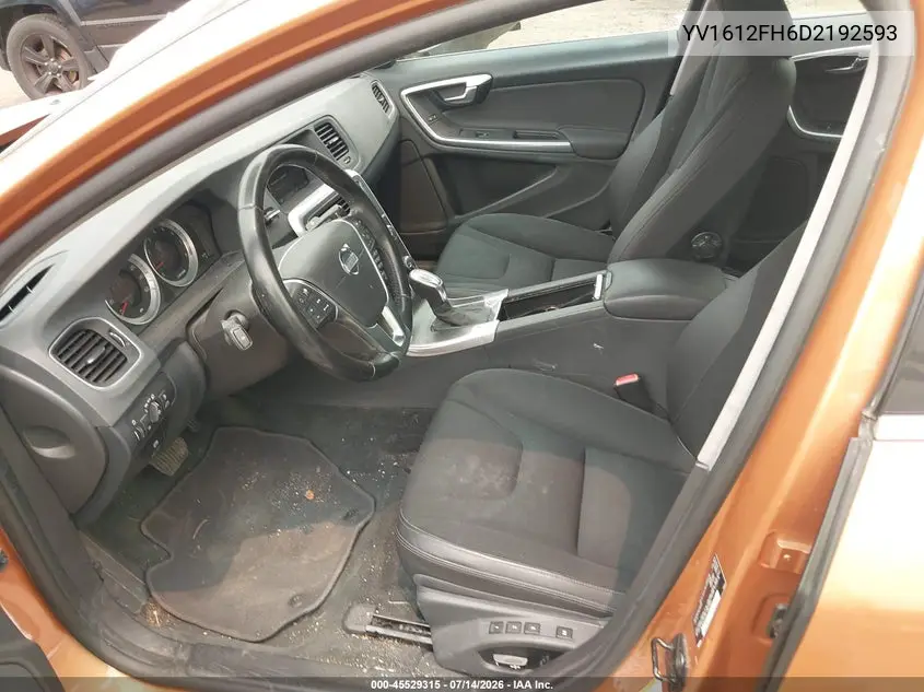 2013 Volvo S60 T5/T5 Platinum/T5 Premier/T5 Premier Plus VIN: YV1612FH6D2192593 Lot: 45529315