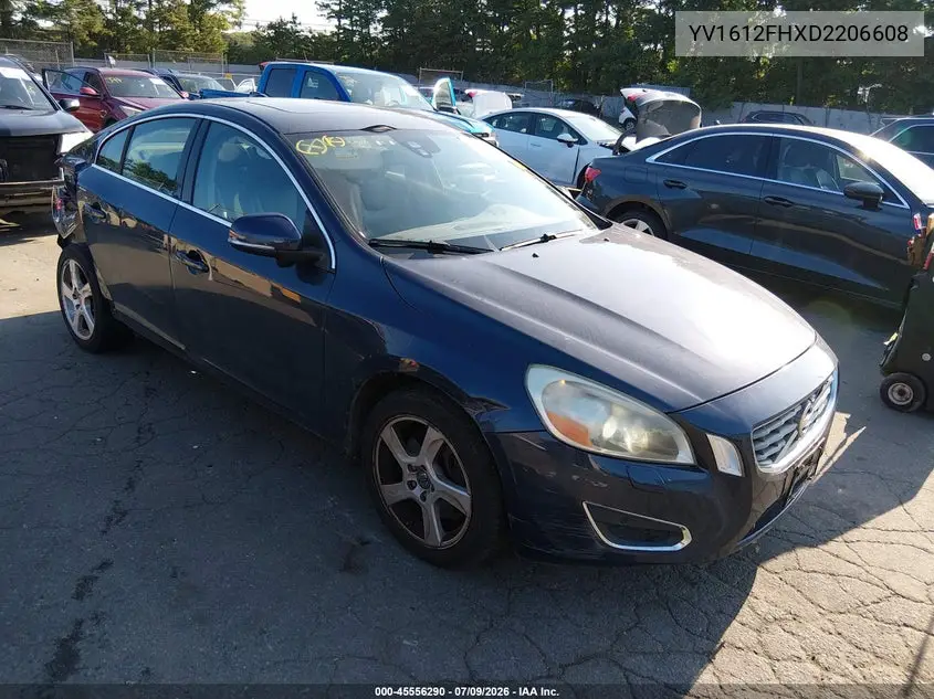 2013 Volvo S60 T5/T5 Platinum/T5 Premier/T5 Premier Plus VIN: YV1612FHXD2206608 Lot: 45556290