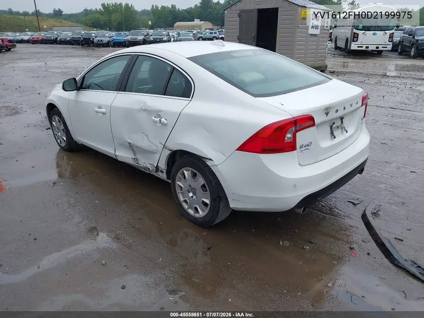 2013 Volvo S60 T5 VIN: YV1612FH0D2199975 Lot: 45558651