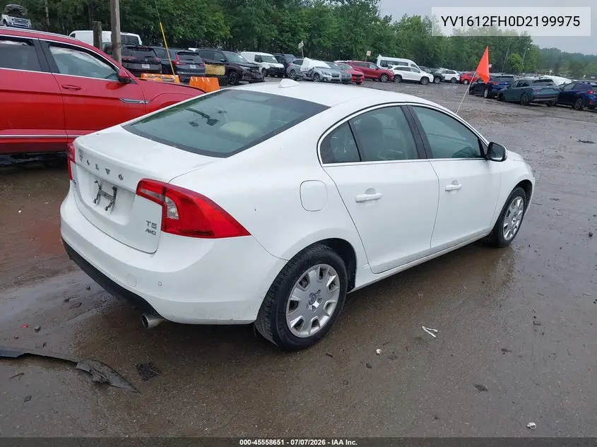2013 Volvo S60 T5 VIN: YV1612FH0D2199975 Lot: 45558651