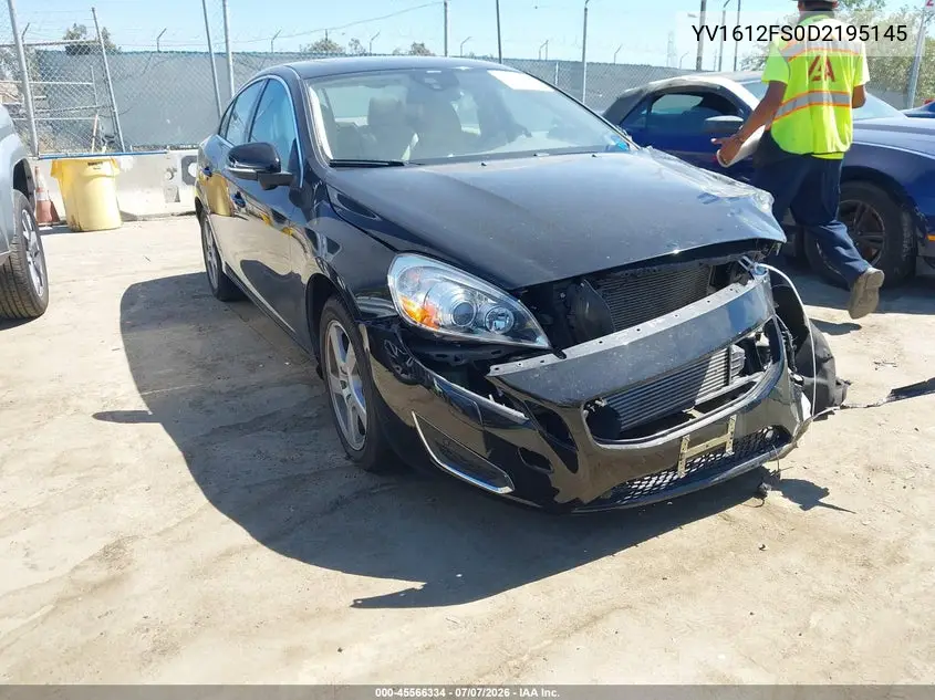 2013 Volvo S60 T5 Platinum VIN: YV1612FS0D2195145 Lot: 45566334