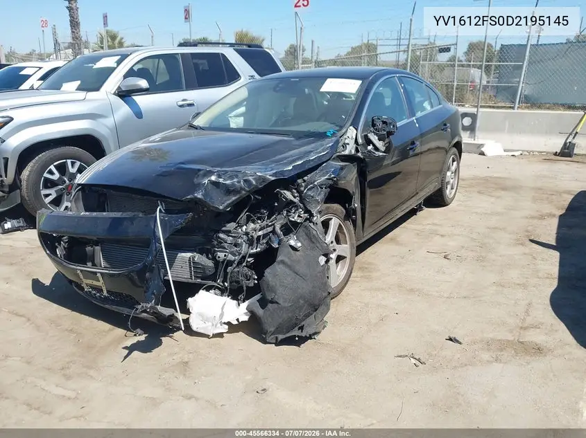 2013 Volvo S60 T5 Platinum VIN: YV1612FS0D2195145 Lot: 45566334