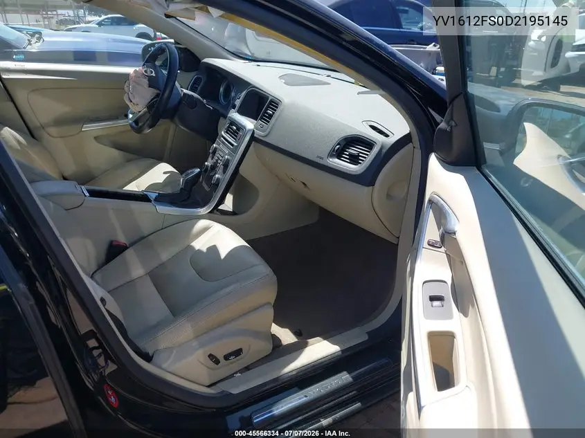 2013 Volvo S60 T5 Platinum VIN: YV1612FS0D2195145 Lot: 45566334