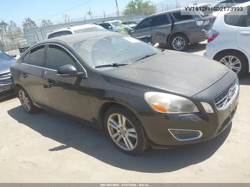 2013 Volvo S60 T5/T5 Platinum/T5 Premier/T5 Premier Plus VIN: YV1612FH4D2173993 Lot: 45573054