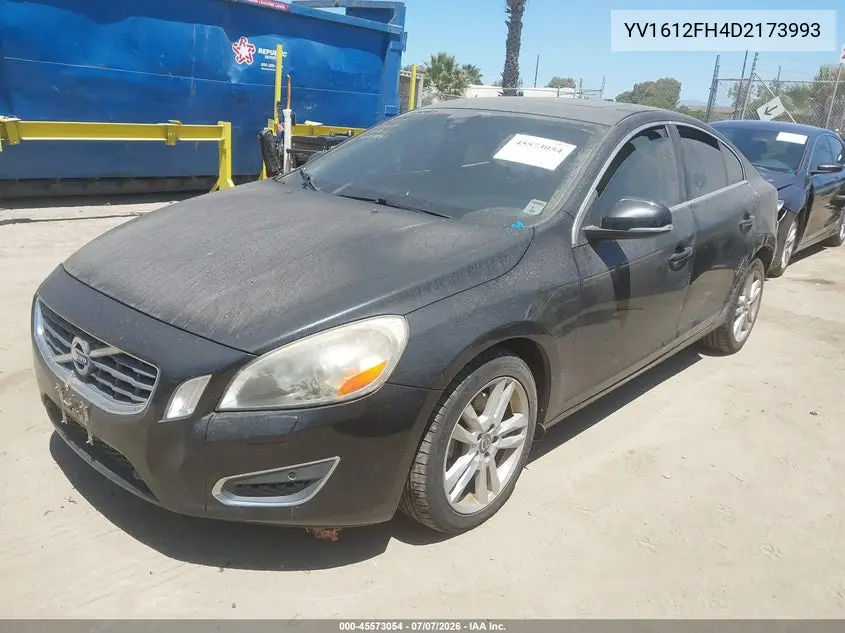 2013 Volvo S60 T5/T5 Platinum/T5 Premier/T5 Premier Plus VIN: YV1612FH4D2173993 Lot: 45573054