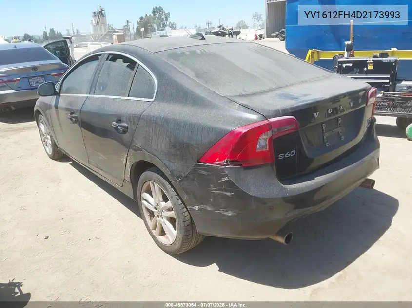 2013 Volvo S60 T5/T5 Platinum/T5 Premier/T5 Premier Plus VIN: YV1612FH4D2173993 Lot: 45573054