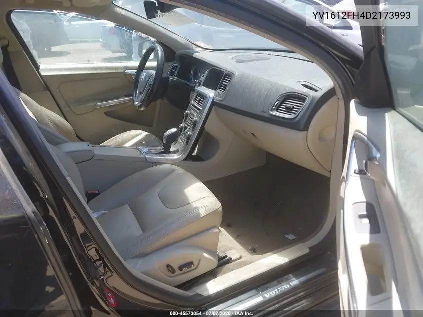2013 Volvo S60 T5/T5 Platinum/T5 Premier/T5 Premier Plus VIN: YV1612FH4D2173993 Lot: 45573054