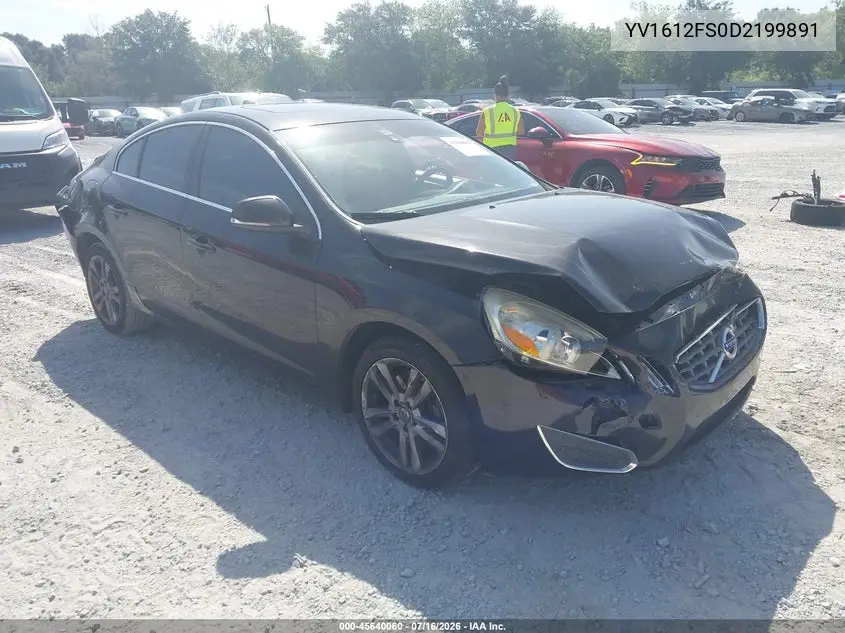 2013 Volvo S60 T5 VIN: YV1612FS0D2199891 Lot: 45640060