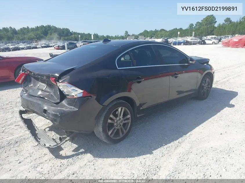 2013 Volvo S60 T5 VIN: YV1612FS0D2199891 Lot: 45640060